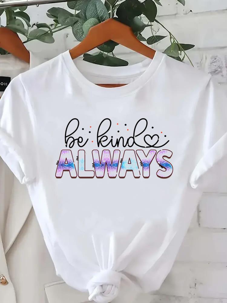 (Азиатский размер) трендовая милая футболка футболка топ одежда мода женская повседневная с принтом леди женская графическая с коротким рукавом футболки