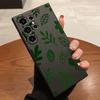 Чехол для телефона с узором из зеленых листьев для Samsung Galaxy S25 S24 Ultra S23 S22 S21 S20 FE Plus Мягкий защитный чехол из ТПУ