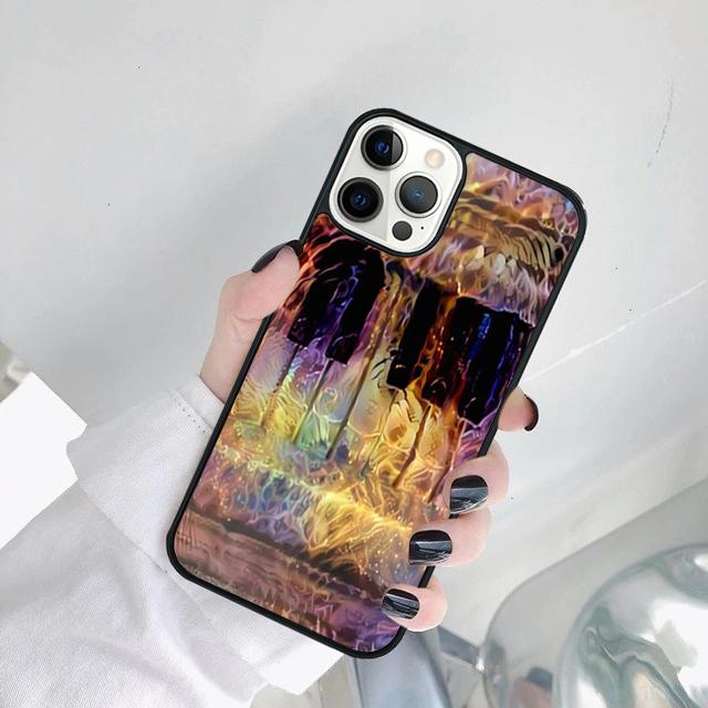 Music Piano Key Phone Case Cover For iPhone 17 Air 15 16 14 11 12 13 Pro MAX Plus