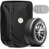 LIBZAKI 420D Tire with 4 Felt Stores 4 73cm Wide X 110cm for Standard Cars Black Cover, Outdoor, Pads, Waterproof, Tires, High, (15/16/17/18 Inch),