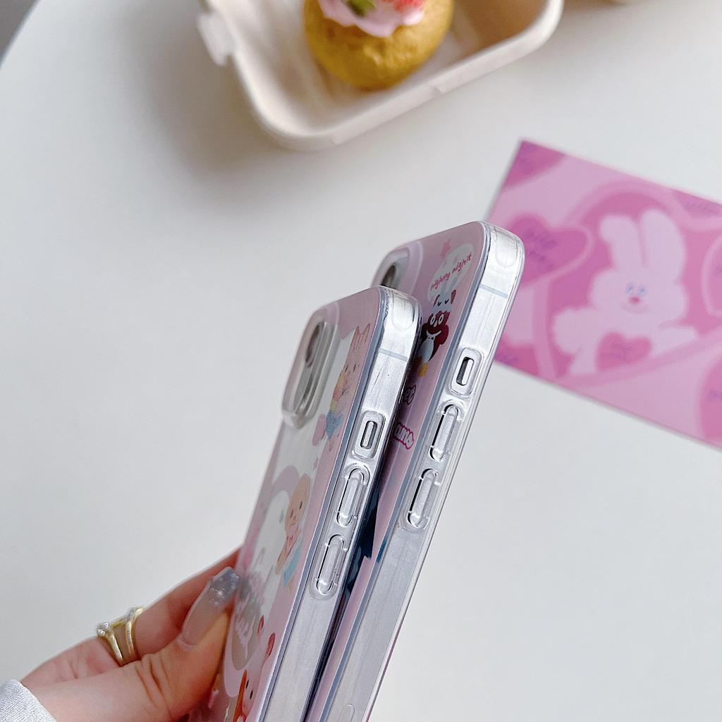 Силиконовый чехол Laser Cute Bear Dog для Xiaomi Redmi Note 12 11 Samsung A54 A24 A14 Oppo A78 A58 A38 Infinix Note 30 Funda Painted Cover Soft TPU Bumper