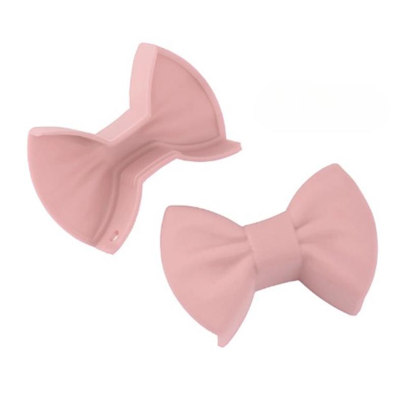 2pcs Pink Bowknot Silicone Pot Holders - Heat Resistant, Non-Slip Kitchen Clips for Safe Cooking, Essential Kitchen Accessories