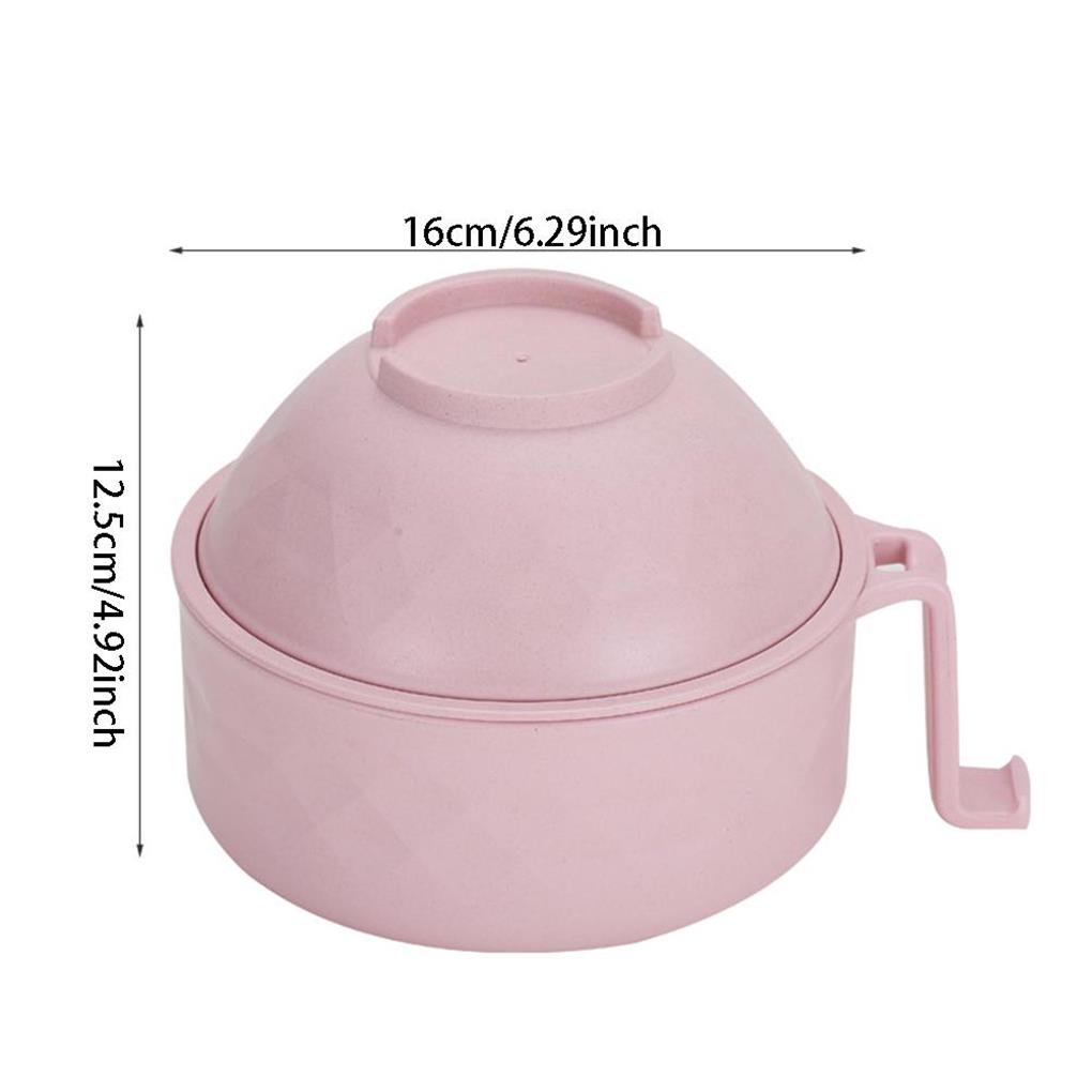 Instant Noodle Bowls Set Home Use Exquisite Adults Children Solid Color Drainage Tableware Soup Bowl Dinnerware Holder