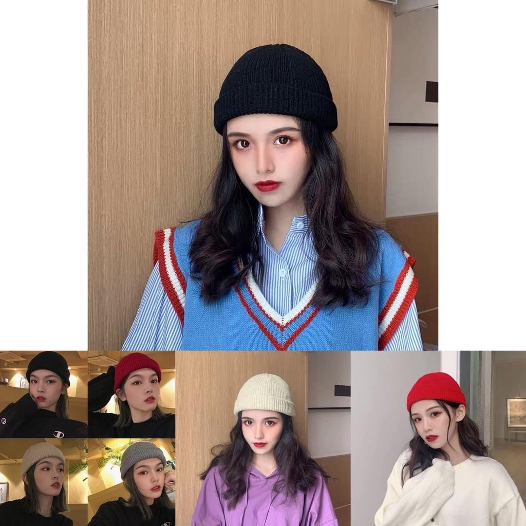 Теплая унисекс вязаная шапка с круглым верхом, хлопковая шапка, мягкий зимний комфорт