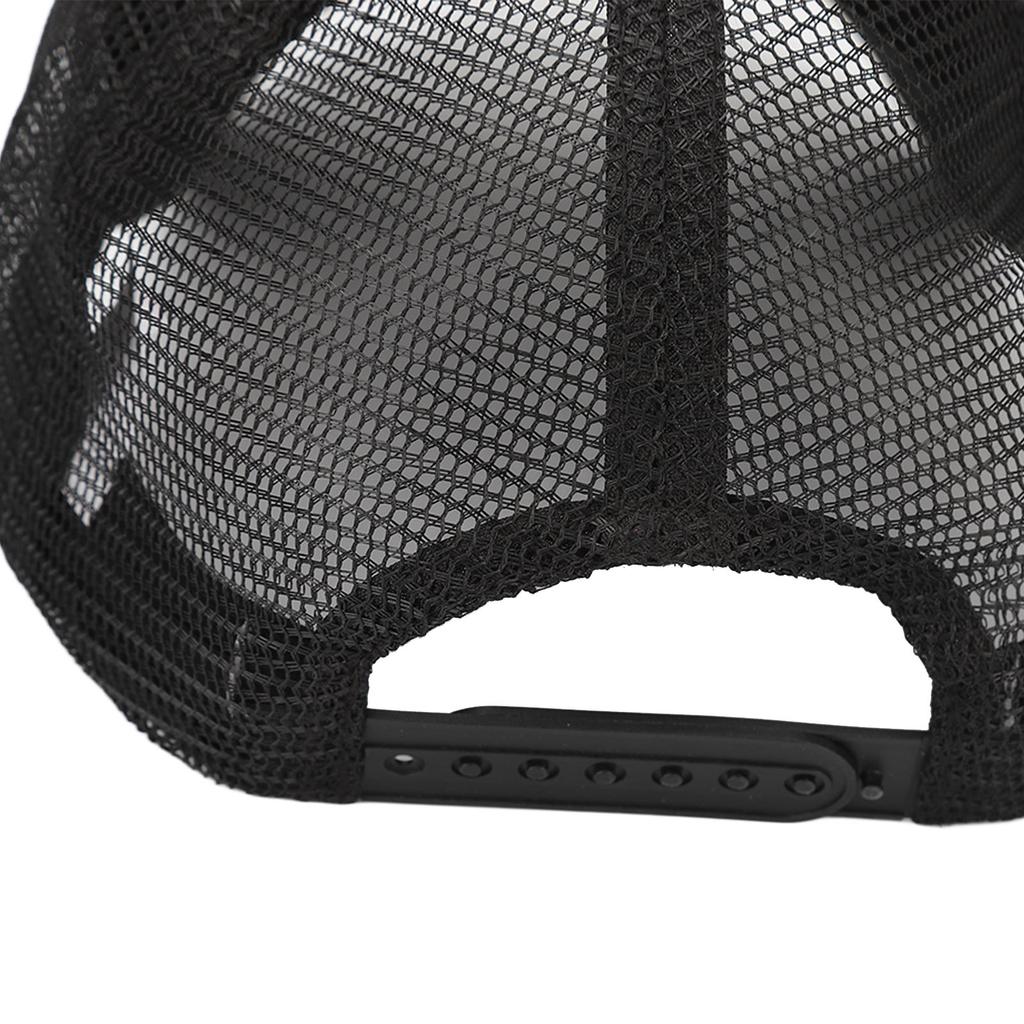 Men Women Letter Embroidered Cap Black Adjustable Fashionable Travel Outdoor Fishing Mesh Back Cap