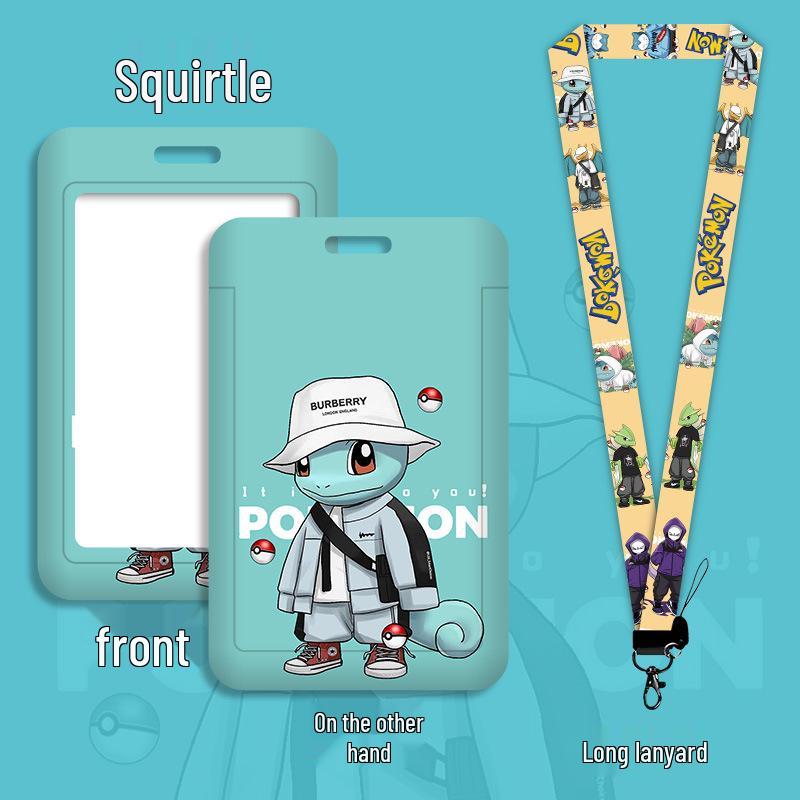 Cartoon Lanyard ID Holder for Students: School, Bus, Meal, or Work Badge