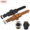 Retro Thick Genuine Leather Watchband Watch Band Men Wrist Watch Strap Wristwatches Band 20 22 24mm 26mm Brown Black with Mat