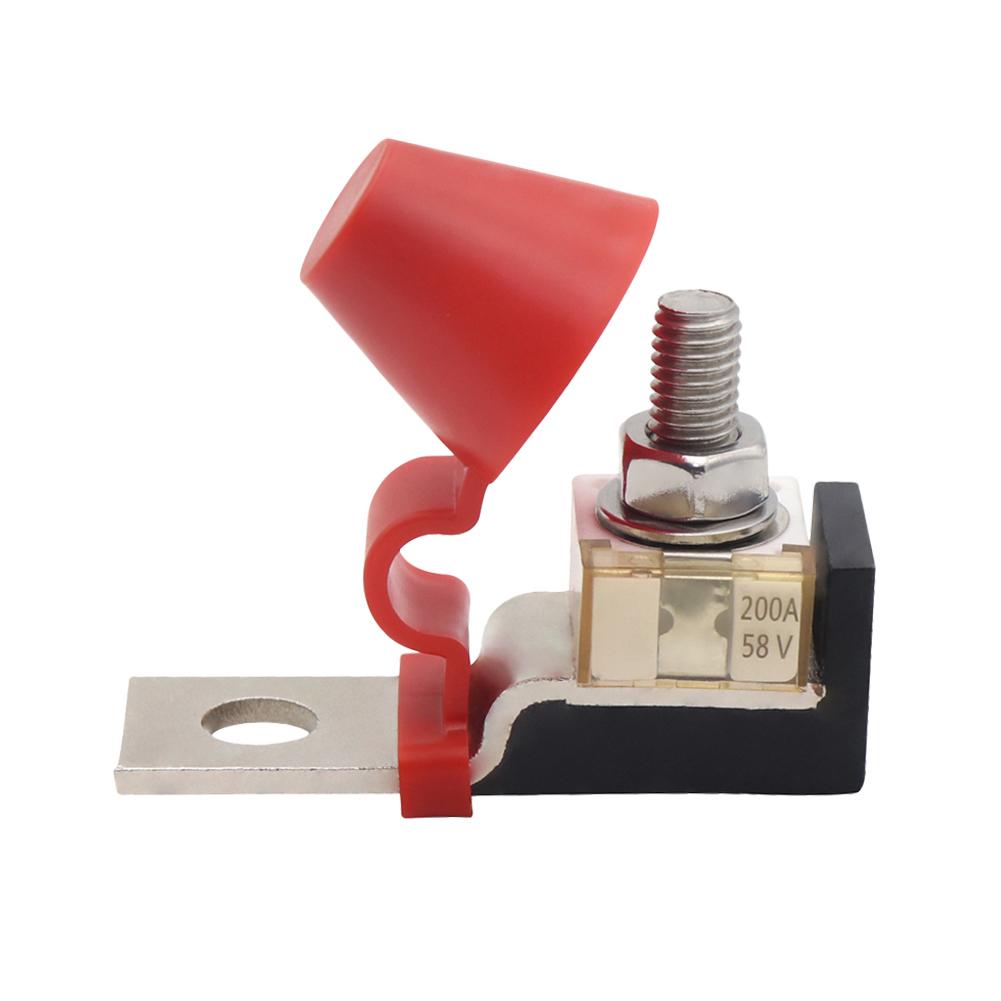 M8 Marine Rated Battery Fuse 30A-300A Marine Battery Terminal Holder with 58V Ring Fuse for Boat Truck for RV Cruise Ship Crane