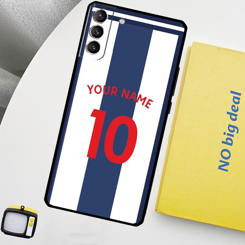 Football Number Name Personalised Case For Samsung Galaxy S23 FE S22 Ultra S20 S21 FE S8 S9 S10 Plus Note 10 20 Ultra Cover