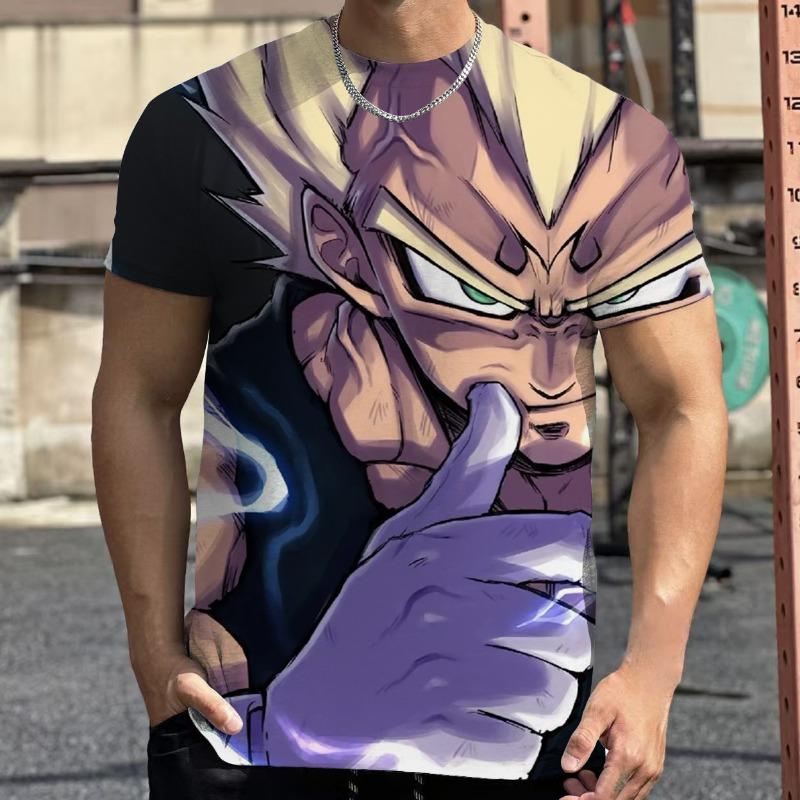 2026 Летняя Ретро Футболка Dragon Ball для Фитнеса Мужская Оверсайз 3D Печать Короткий Рукав Семейная Унисекс Детская Спортивная Футболка