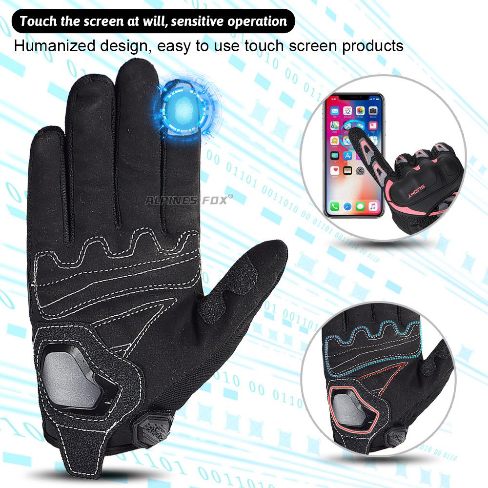 Thin mesh breathable and comfortable four-season locomotive racing car anti-drop protection full finger