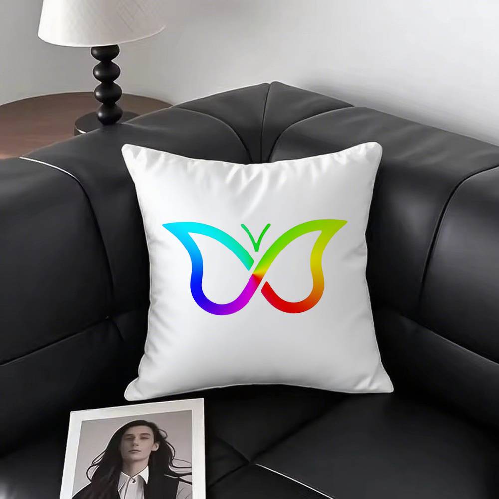 1pc Adhd B-Butterfly Pillow Case Square Bedroom Sofa Leisure Comfort Cushion Car Living Room Home Decoration