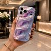 Чехол для телефона с волнистым краем для iPhone 16 15 14 Pro Max 13 12 Mini 11 XR XS SE, радужный вихрь, стразы, роза
