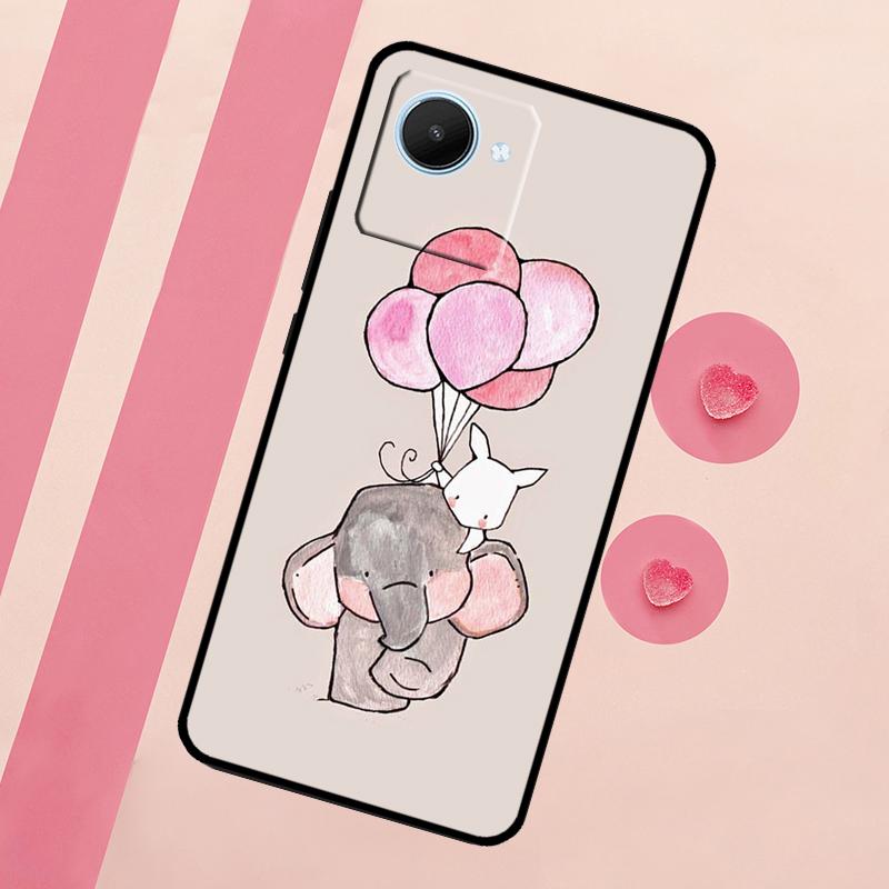 Милый Слон Для Realme 10 11 12 13 14 Pro Plus C55 C71 C75 C67 C63 C61 C53 C35 C65 GT6 GT7 15 Pro Чехол