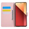 For Xiaomi Redmi Note 13R Pro 5G Case Rose Flower PU Leather Wallet Phone Cover with 3 Card Slots