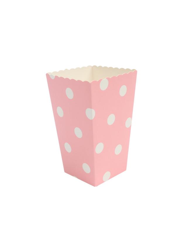 12Pcs Popcorn Paper Boxes Buckets Pink White Stripes Bags Snack Containers for Movie Night Birthdays Carnival Party Supplies