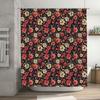 Colorful Floral Shower Curtain Set Bathroom Decor Waterproof Customizable Size Options Available