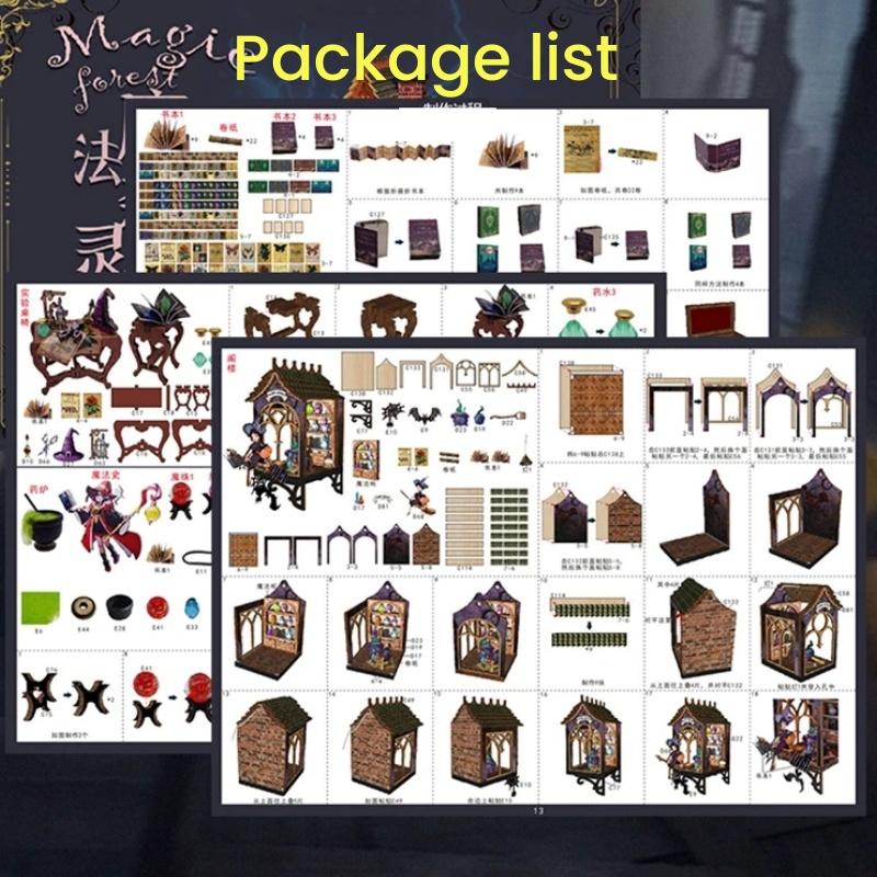 Ретро DIY деревянные кукольные домики Magic Forest Spirit миниатюрные наборы с мебелью светодиодная подсветка домашний стол украшение ручной работы подарок