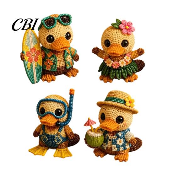 Craft Kit for Adults 3D Beaded Platypus DIY Kit, Tiny Animal Crafting Set, Bead Making Sculpture Adults, Creative Beading Decoration, Birthday