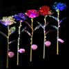 Led Valentine's Day Mother's Day Gift 24K Foil Plated Roses Artifical Flowers Wedding Decor Lover Lighting Roses Creative Gift