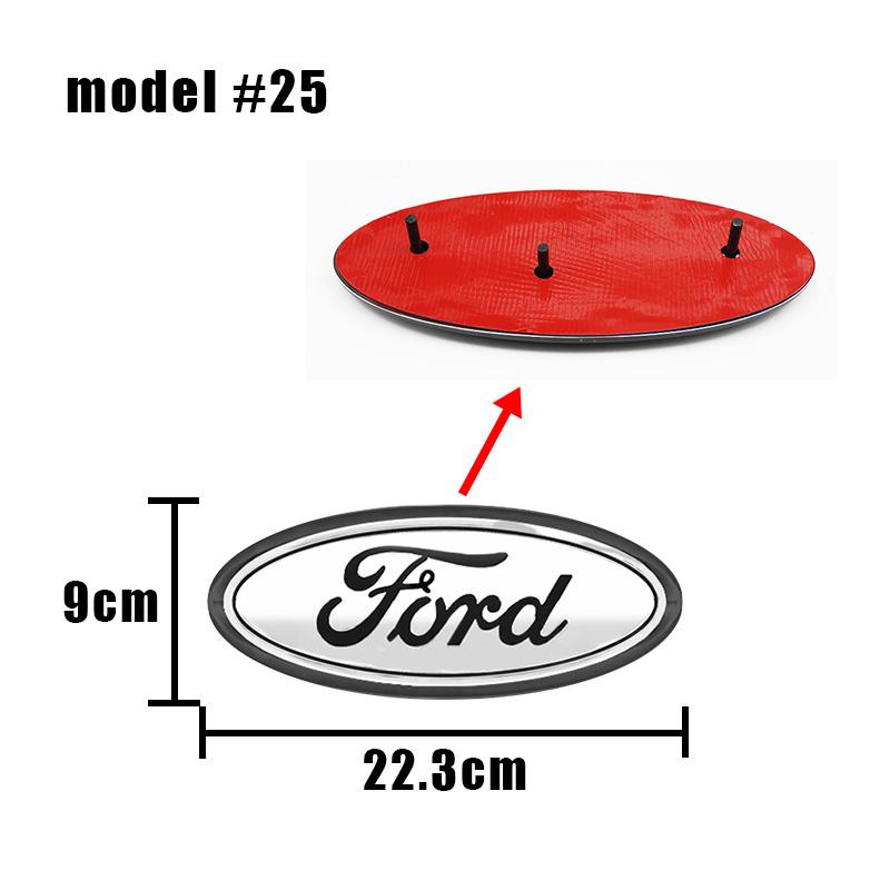 22.3cm*9CM Car Front Hood Bonnet Badge Grille Emblem Rear Trunk Stickers For Ford F350 F150 F250 F450 Edge Explorer Accessories