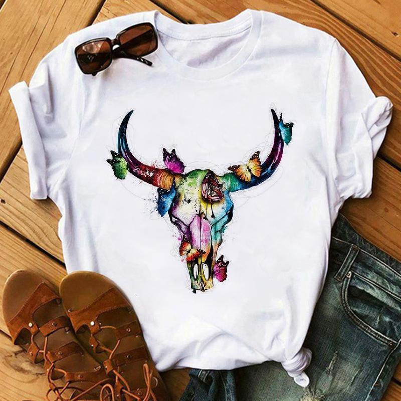 Футболка с принтом в виде акварельного слона и животного Женская футболка с рисунком в стиле Харадзюку Смешная футболка для любителей собак Женская футболка