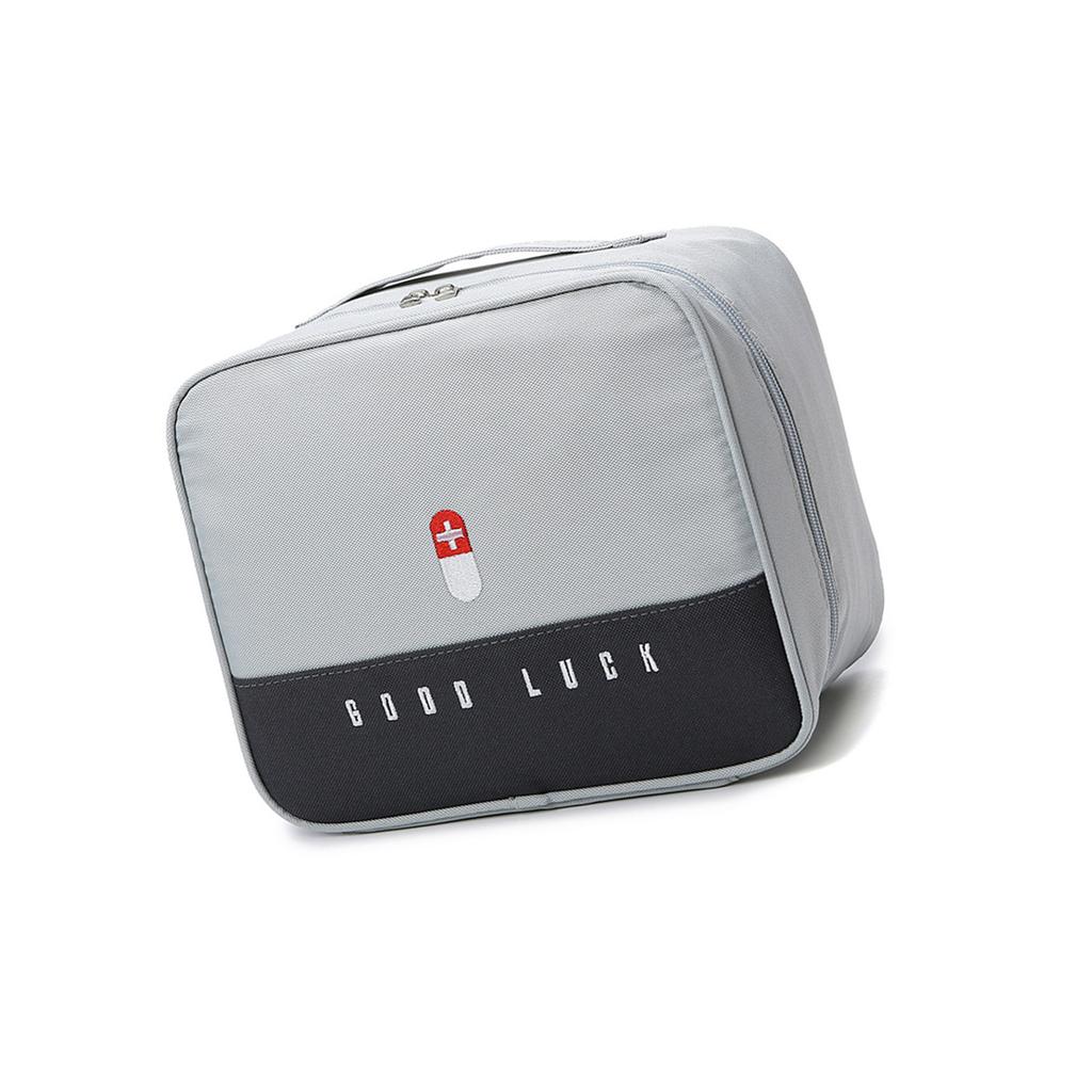 Medicine Storage Bag Large Capacity Portable Handheld Medicament Carrier Case for Home Travel