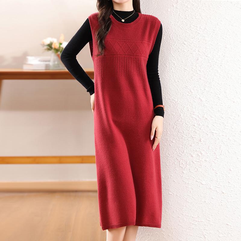 Женское кашемировое платье Qinghe кашемир 30% кашемир 70% шерсть осенне-зимняя кашемировая юбка мягкая и теплая
