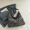 New Korean Style Korean Style Leopard Pattern Floral Cloth Bag Printed One-shoulder High-value Student One-shoulder Oblique Straddle Tote Bag