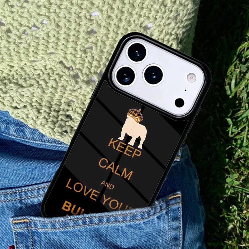 British English Bulldog Phone Case Cover for IPhone 11 12 13 14 15 16e 17 Pro Max Coque for IPhone 17 Air
