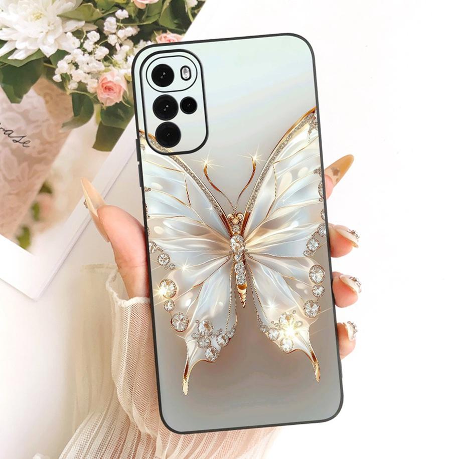 For Motorola Moto G22 G32 G42 Case XT2231-1 XT2235-2 XT2235-2 Cute Cat Butterfly Cartoon Soft Cover For Moto G62 5G MotoG42 Capa