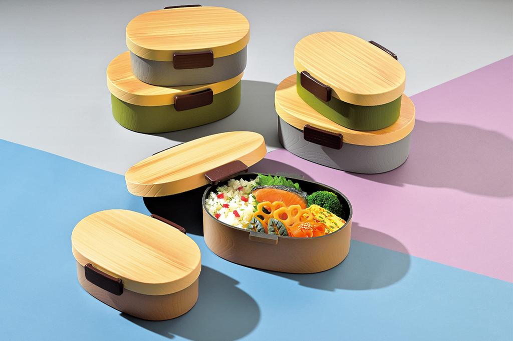 Tatsumiya Tight Wood Grain Oval Bento Hinoki 30431 Box, Brown, Large,