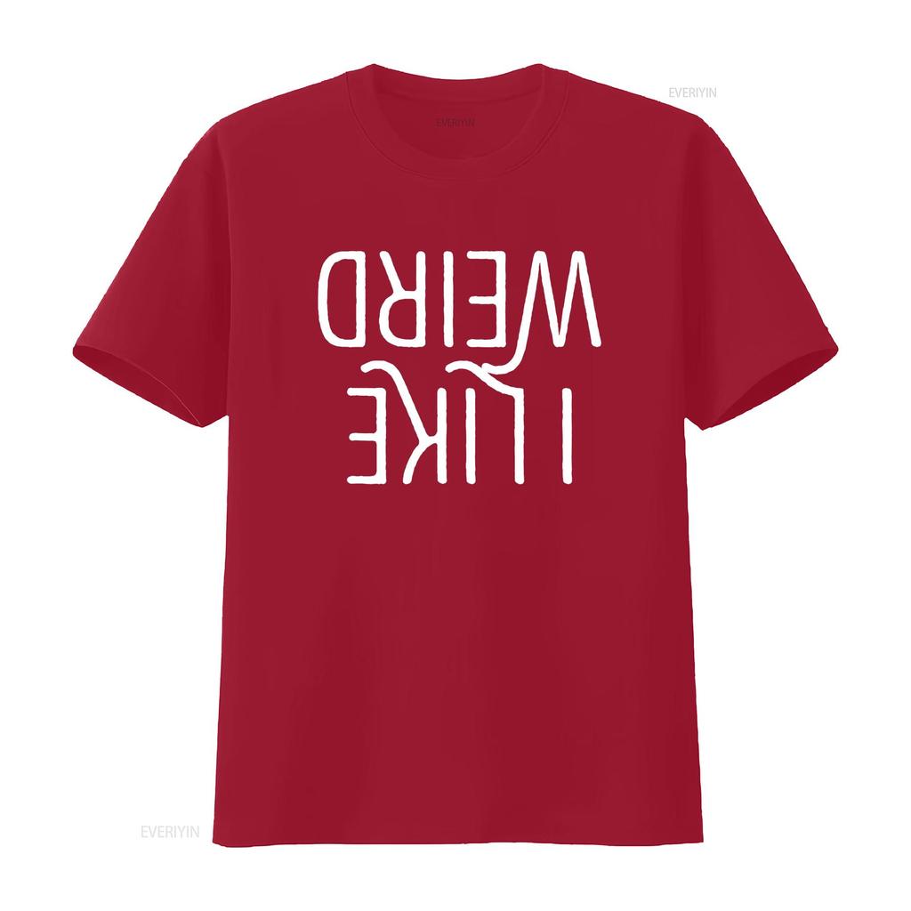 I Like Weird Funny Goth T Shirtns Music Emotional Punk Shirt vintage Washed designer clothes Stretched Casual Unisex homme