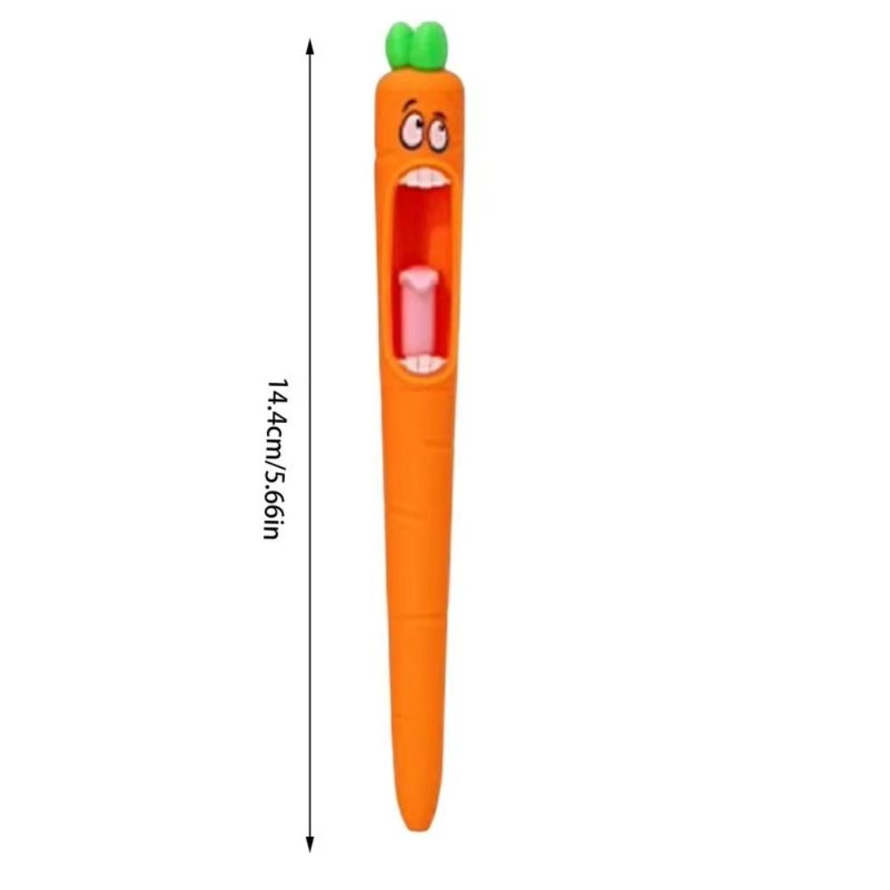 4Pcs/Box Multifunction Student Writing Pen ABS Carrot Ink Pen Drawing Stationery