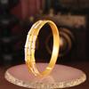 French Retro Temperament Hollow Zirconium-inlaid Splicing Bracelet Geometric Titanium Steel Gold-plated Bracelet Light Luxury High-end Design Woman