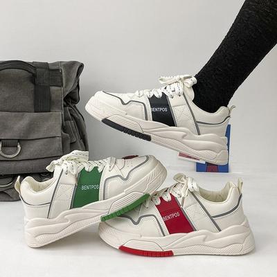 Весна и лето Новые дышащие белые туфли в корейском стиле Женские модные студенческие женские туфли на платформе Повседневные кроссовки оптом