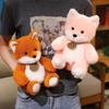 Мультяшная Медаль Лиса Плюшевые Игрушки Высокое Качество Пушистая Ручная Работа Кукла Лиса Милый Теплый Компаньон для Детей Настольные Питомцы Кавайный Декор для Дома