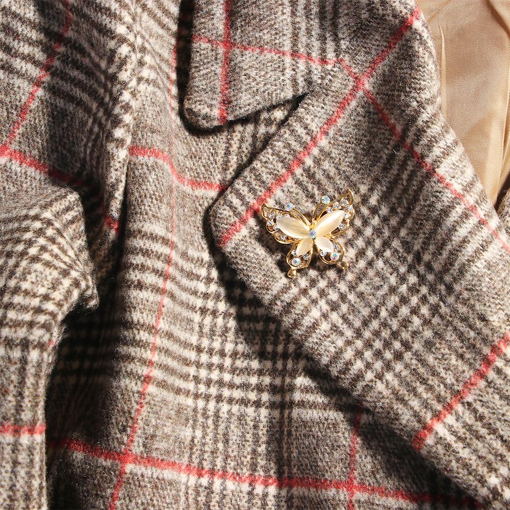 Accessories Crystal Wedding Gold/Silver Opal Stone Rhinestone Butterfly Brooch Pin Women Brooch Pin