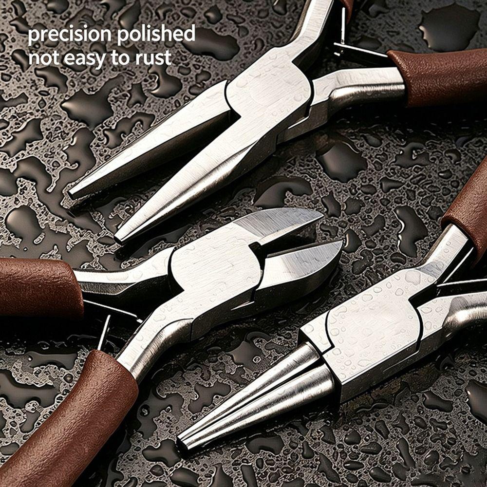 Built-in Return Spring Mini Needle Nose Pliers Jewelry Making Pliers Handmade Processing