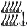 10 Pcs Hooks High Strength Great Load Bearing Smooth Stainless with Screws Coat Hat Storage Hooks Wardrobe Bathroom Bedroom Wall Hooks