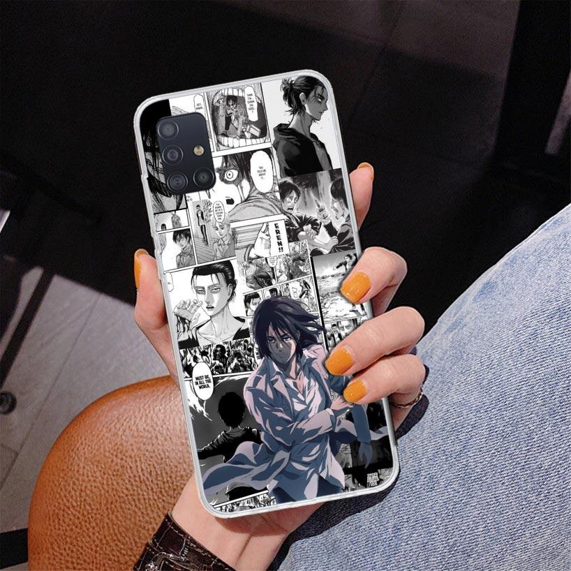 Attack Anime Phone Case For Samsung Galaxy A52 A32 A22 A12 A51 A31 A50S A30S A20S A10S Note 20 Ultra 10 Plus S10 A72 A71 Galaxy