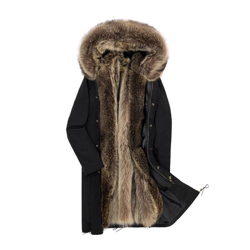 Fur Grass Мужской пирог преодолевает зиму средней и длинной длины утолщенное теплое пальто