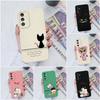 Чехол для телефона Samsung Galaxy A13 A14 A32 4G 5G A03S A31 51 71 Core Cute Cat, защита камеры, жидкий силиконовый мягкий чехол для Samsung A10 20S Fundas