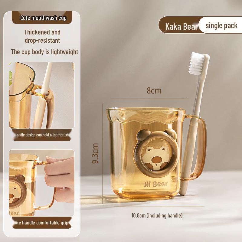 Children's Cartoon Mouthwash & Toothbrush Cup Set for Dorms