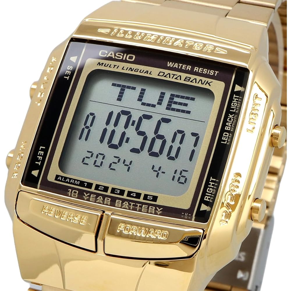 Casio Цифровые часы Data Bank Telememo 30 DB-360G-9A Мужские Золотые Зарубежная модель