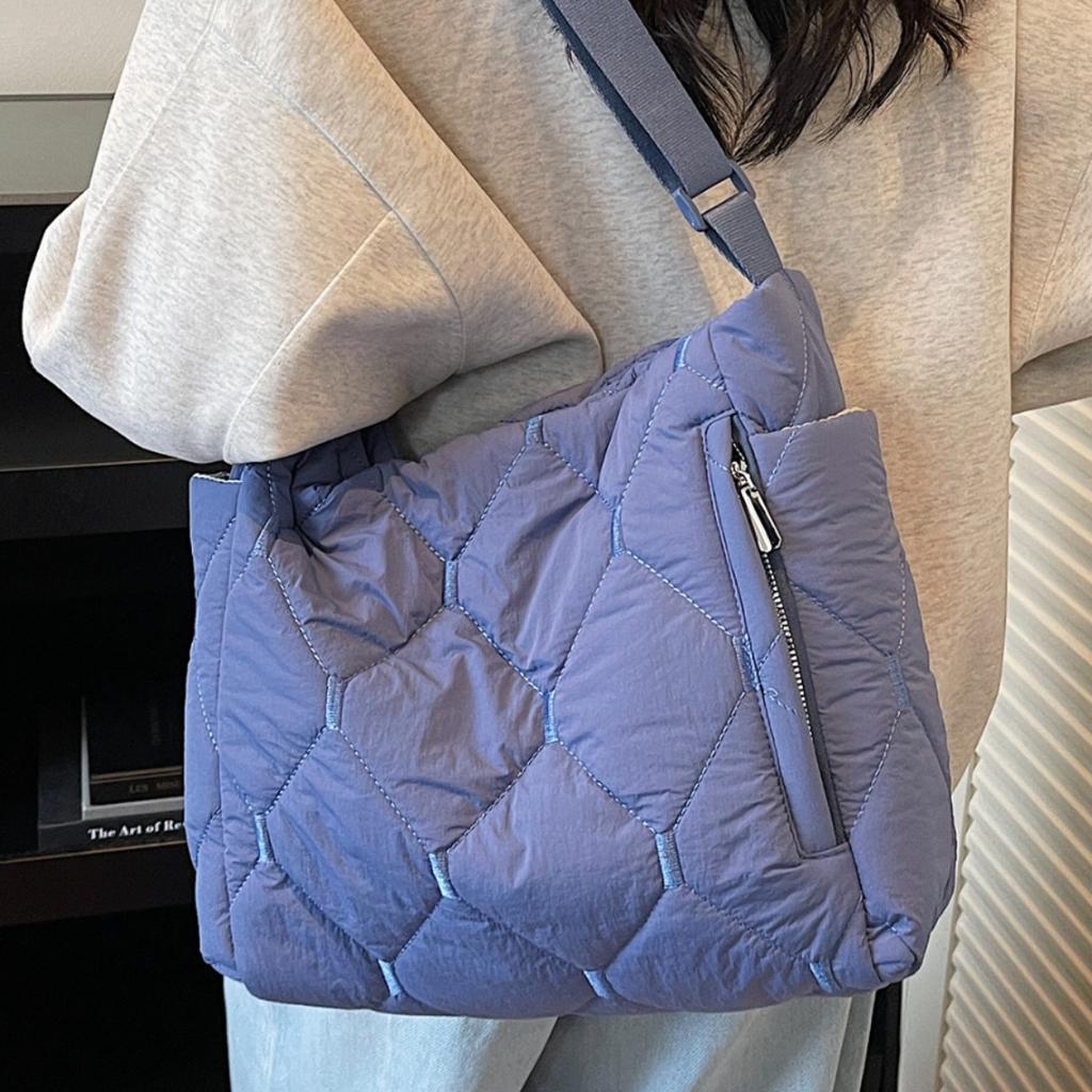 Women Padded Hobo Tote Bag Casual Lightweight Handbag Adjustable Strap Top Handle Bag Soft Quilted Shopping Purse Travel Bag