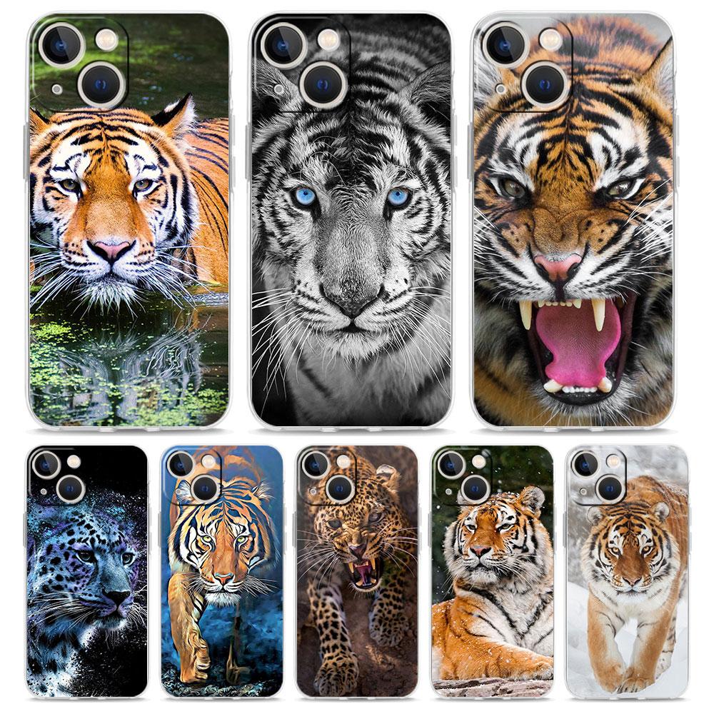 Чехол для телефона iPhone 17 Чехлы iPhone Air 16 15 12 13 14 Pro Max 7 8 Plus 16Pro iPhone11 Мягкий чехол Тигр Леопард Мода