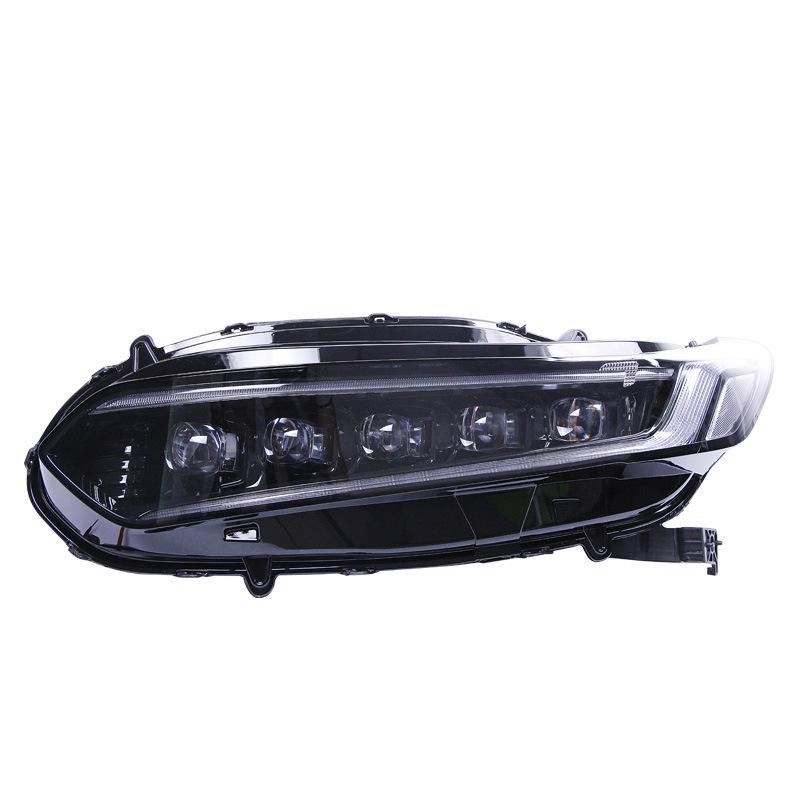 Suitable for 10th-generation Accord: LED Lens Headlight Assembly with Running Horse DRL and Streamer Turn Signal.
