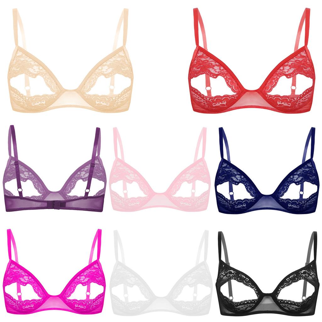 Women's Floral Lace Bra Push Up Underwired Bralette Underwear