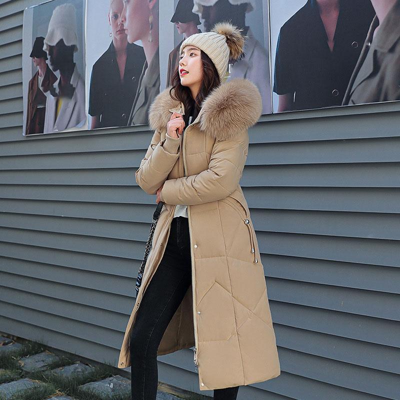 Winter Cotton-Padded Puffer Parkas Women Long Thicken Warm Hooded Coat Zipper Down Cotton Coat Plus Size